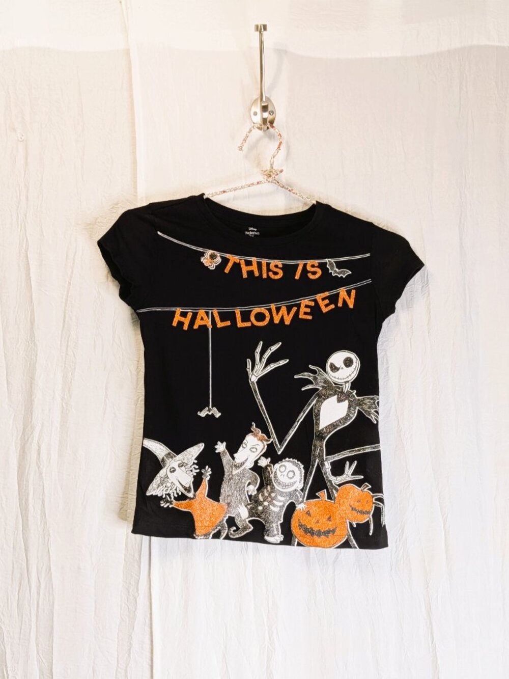 Disney Nightmare Before Christmas This is Halloween Black Girls T-shirt M 7/8